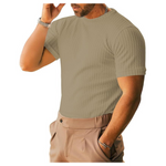 Men's Short Sleeve Ribbed Shirts