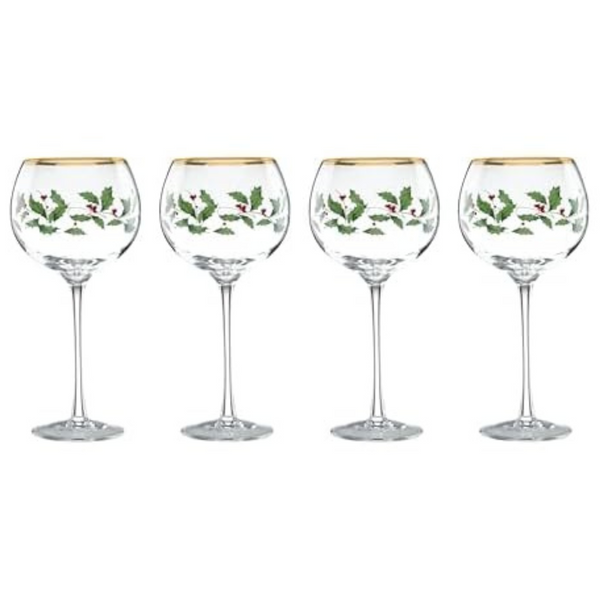 4-Piece Lenox 856101 Holiday Wine Glass Set