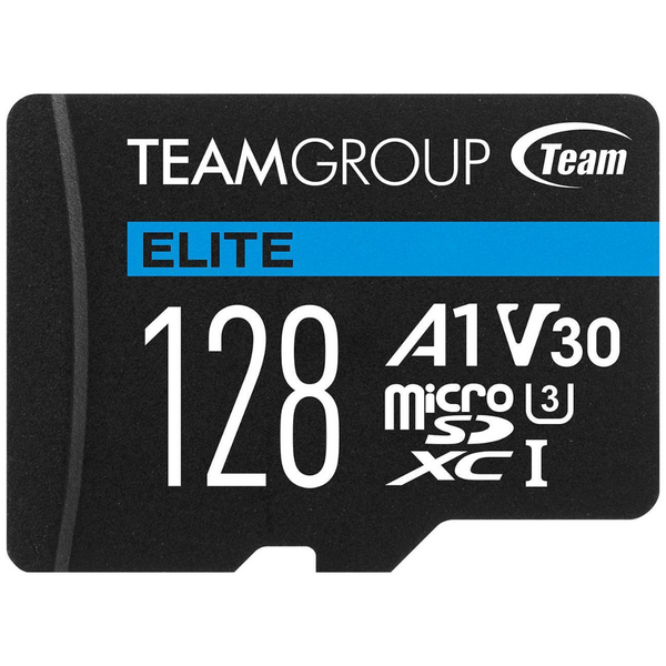 Team 128GB Elite microSDXC UHS-I U3 Memory Card with Adapter