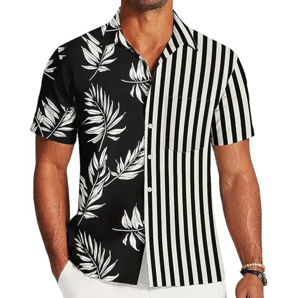 Men's Hawaiian Summer Tropical Printed Beach Shirt