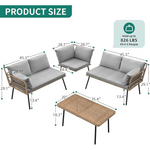 4-Piece YITAHOME 5 Seater Patio Furniture Set