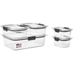 Set of 5 Rubbermaid Brilliance Food Storage Containers