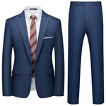 Men's 2 Piece Slim Fit Two Button Blazer Jacket Pants Set