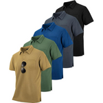 5 Pack Quick Dry Polo Shirts for Men