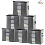 6-Pack Storage Clothes Bins Closet Bags