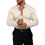 JEMLDL Long Sleeve Stretch Wrinkle Free Dress Shirt