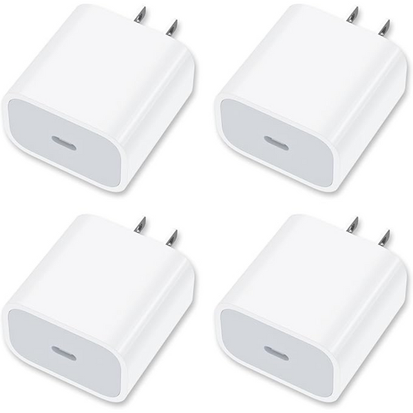 4-Pack 20W USB-C Wall Charger Adapter