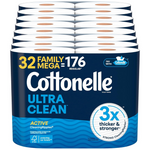 32-Count Cottonelle Family Mega Rolls Toilet Paper (Ultra Clean or Ultra Comfort)