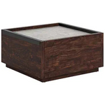 Sauder Manhattan Gate Modern Square Coffee Table (Rich Walnut Finish)