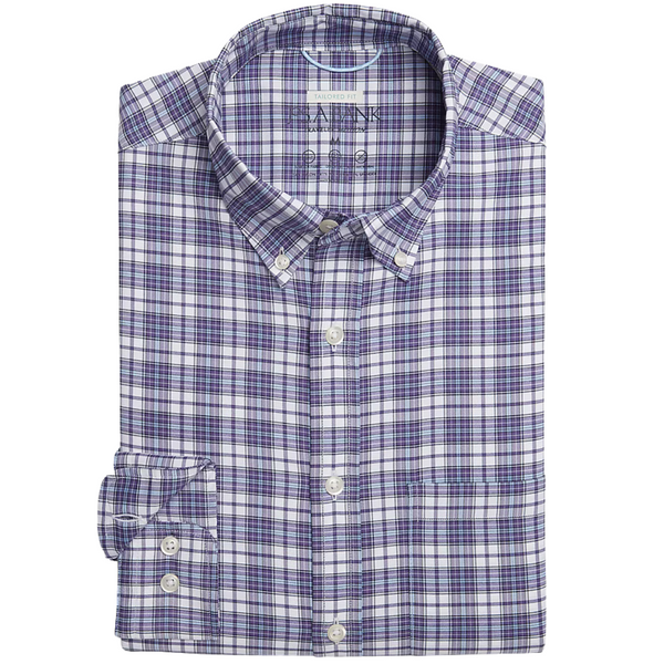 Jos. A. Bank Men's Traveler Motion Tailored Fit Plaid Sportshirt