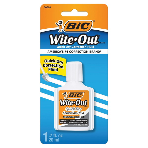 BIC Wite-Out Quick Dry Correction Fluid (20ml)