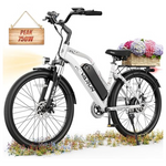 Varun Stylish 26" Up to 40Miles Cruiser Electric Bike