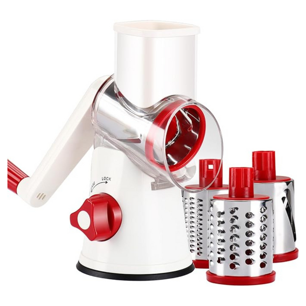 Ancevsk 3-In-1 Rotary Cheese Grater & Vegetable Slicer (2 Colors)