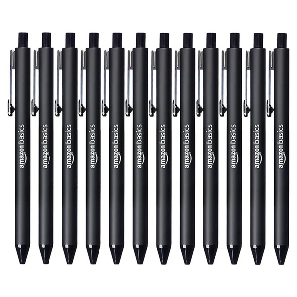 12-Pack Amazon Basics Retractable Ballpoint Pen