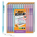 40-Count BIC Xtra-Smooth Pastel Mechanical 0.7mm Pencils w/ Erasers