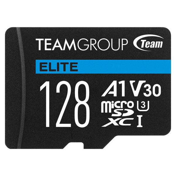 Team 128GB Elite microSDXC UHS-I U3 Memory Card With Adapter