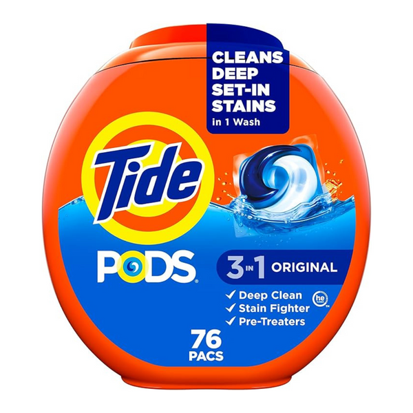 76-Count Tide Pods 3-in-1 Liquid Laundry Detergent Pacs (Original)