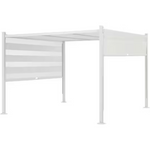 9.8ft x 9.8ft Hampton Bay Stillman White Metal Pergola