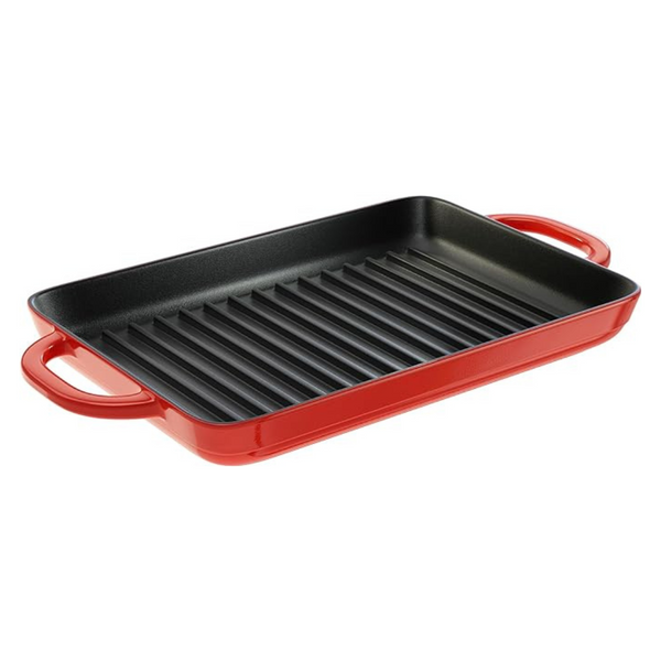 Lodge 12.5" x 8" Enamel Cast Iron Grill Pan