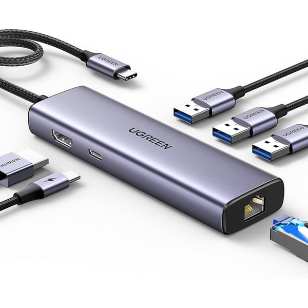 Ugreen Revodok 1061 6-In-1 Gigabit USB-C To Ethernet Adapter
