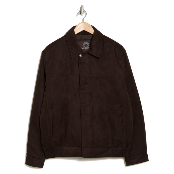 Weatherproof Men's Micro Faux Suede Shirt Jacket