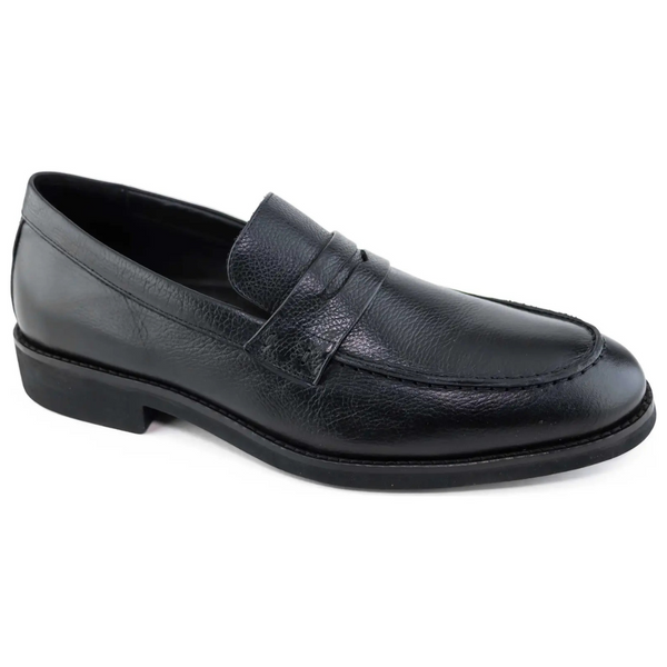 Marc Joseph New York Men's Dawson Penny Loafer (Black Grainy)