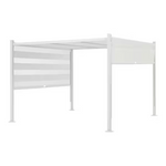 9.8ft x 9.8ft Hampton Bay Stillman White Metal Pergola
