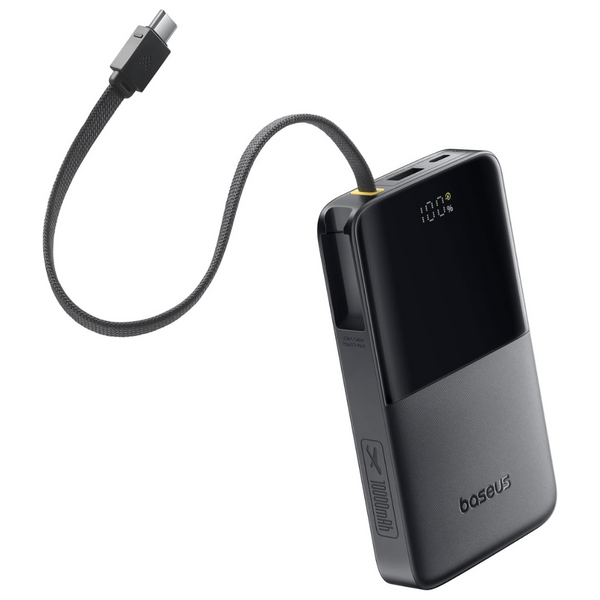 Baseus 10000mAh Fast Charger Power Bank With Built-in USB-C Cable