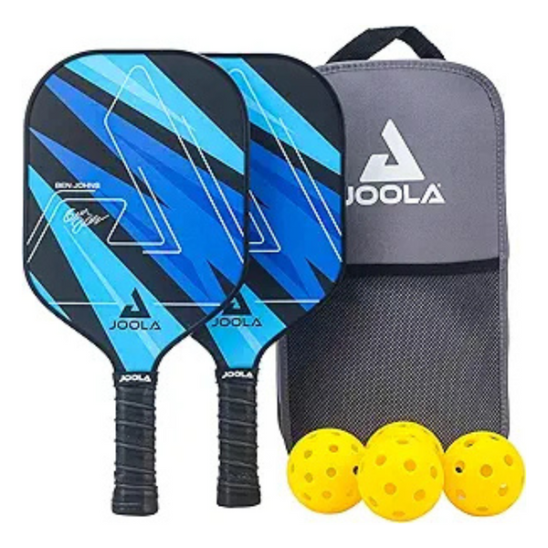 Joola Ben Johns Pickleball Paddle Set w/ 2x Paddles, 4x Pickleballs & Bag