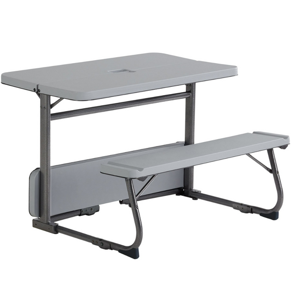 Your Zone Folding Kid's Picnic Activity Table(Gray)