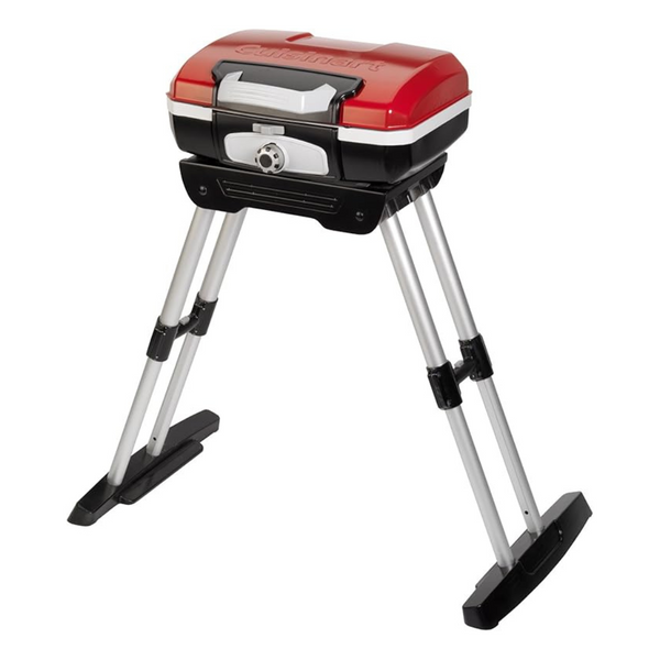 Cuisinart Petite Gourmet Portable Gas Grill With VersaStand, Compact Tabletop BBQ, 150 Sq. In. Cooking Surface