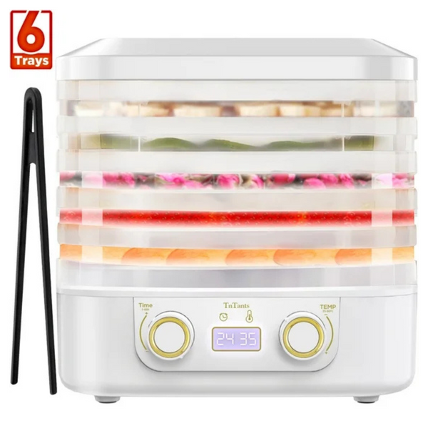 Tntants 6-Tray Food Dehydrator With Digital Adjustable 48H Timer