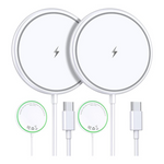 2-Pack 15W Magnetic Wireless Charger With LED Light