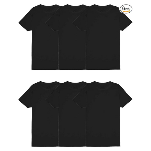 6-Pack Fruit Of The Loom Men's Eversoft Cotton Stay Tucked Crew T-Shirt