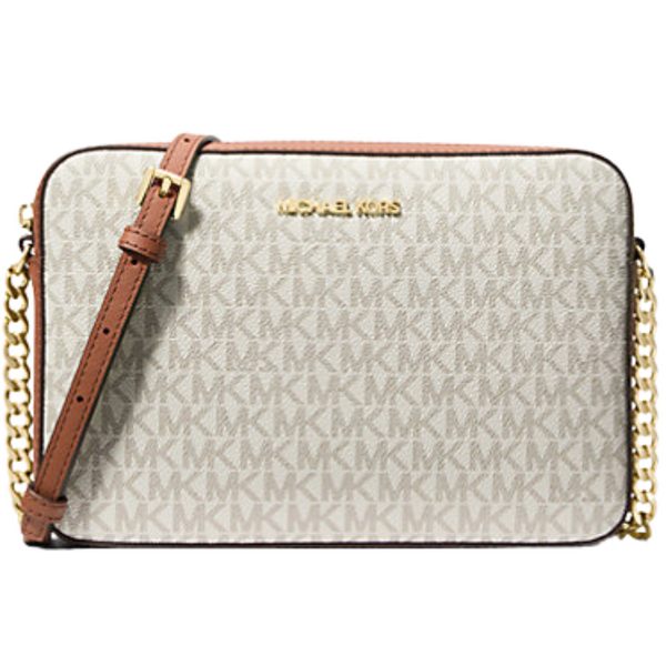 Michael Kors Leather Crossbody (Brown Or Vanilla)