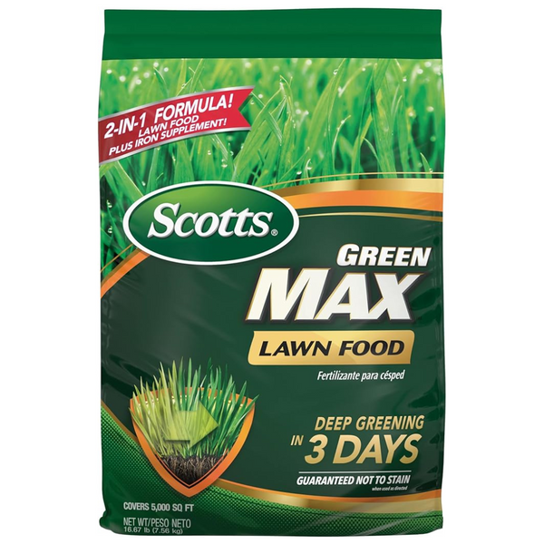 16.67 Lbs (5,000 Sq. Ft) Scotts Green Max Lawn Food Plus Iron Supplement
