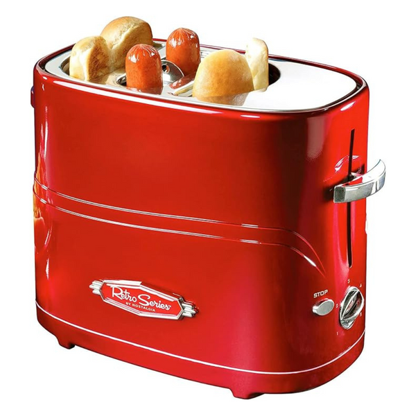 Nostalgia 2 Slot Hot Dog And Bun Toaster With Mini Tongs