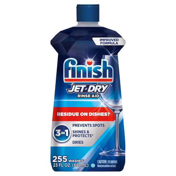 23oz. Finish Jet-Dry Dishwasher Liquid Detergent Rinse Aid