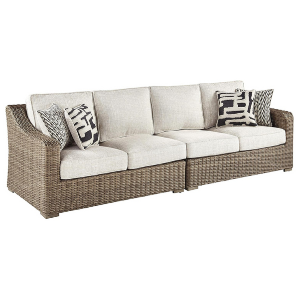 Signature Design By Ashley Beachcroft Outdoor Wicker Patio Loveseats