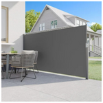 118" x 63" Dark Gray Polyester Outdoor Panel Privacy Screen