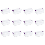 12-Pack Sterilite 15 Quart Clear View Storage Container Tote
