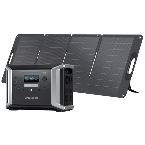DABBSSON 1382Wh Portable Power Station+120W Solar Panel Home Backup