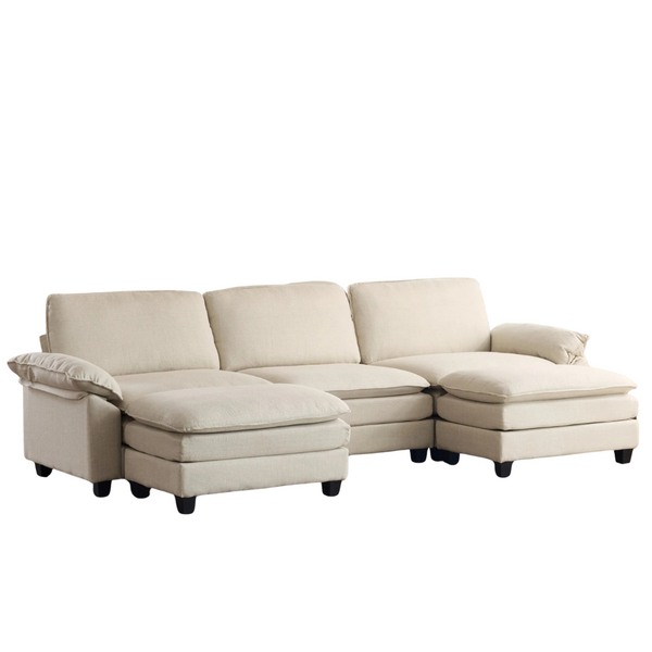 Ktaxon 120" U Shaped Sectional Convertible Sofa