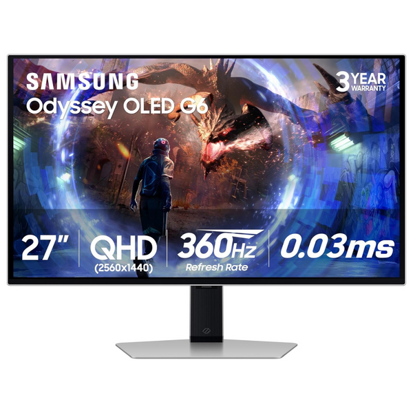 27" Samsung Odyssey G6 QHD 360Hz 0.03ms OLED FreeSync Gaming Monitor [Used - Like New]