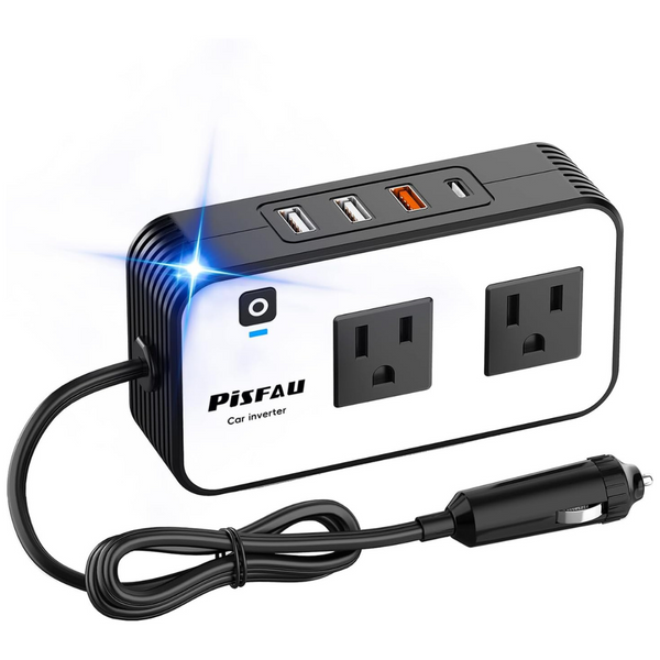 200W Car Power Inverter With [20W USB-C] /USB-Fast Charger