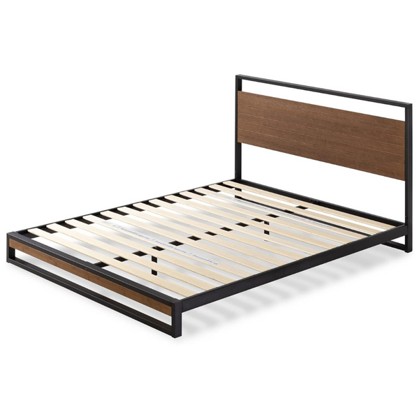 Zinus Suzanne 37" Bamboo And Metal Platform Bed Frame (Queen)