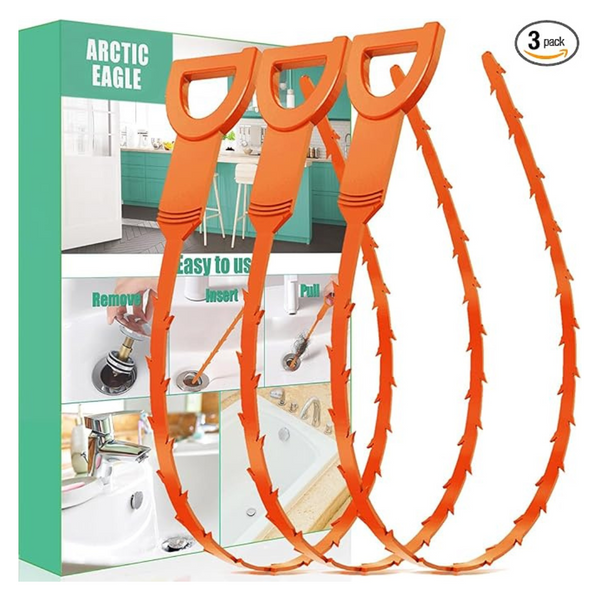 3-Pack Drain Snake Hair Drain Clog Remover