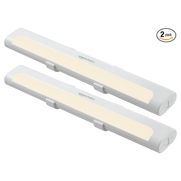 2-Pack Amazon Basics LED Stick On Closet Lights (White)