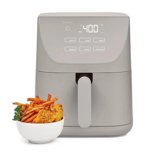 6-Quart CruxGG 1500W TriZone Touchscreen Air Fryer (Gray)