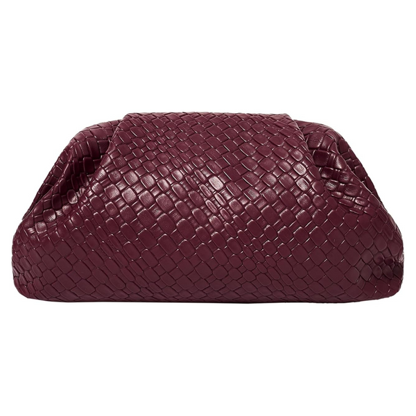 Women's Vegan Leather Dumpling Clutch Purse